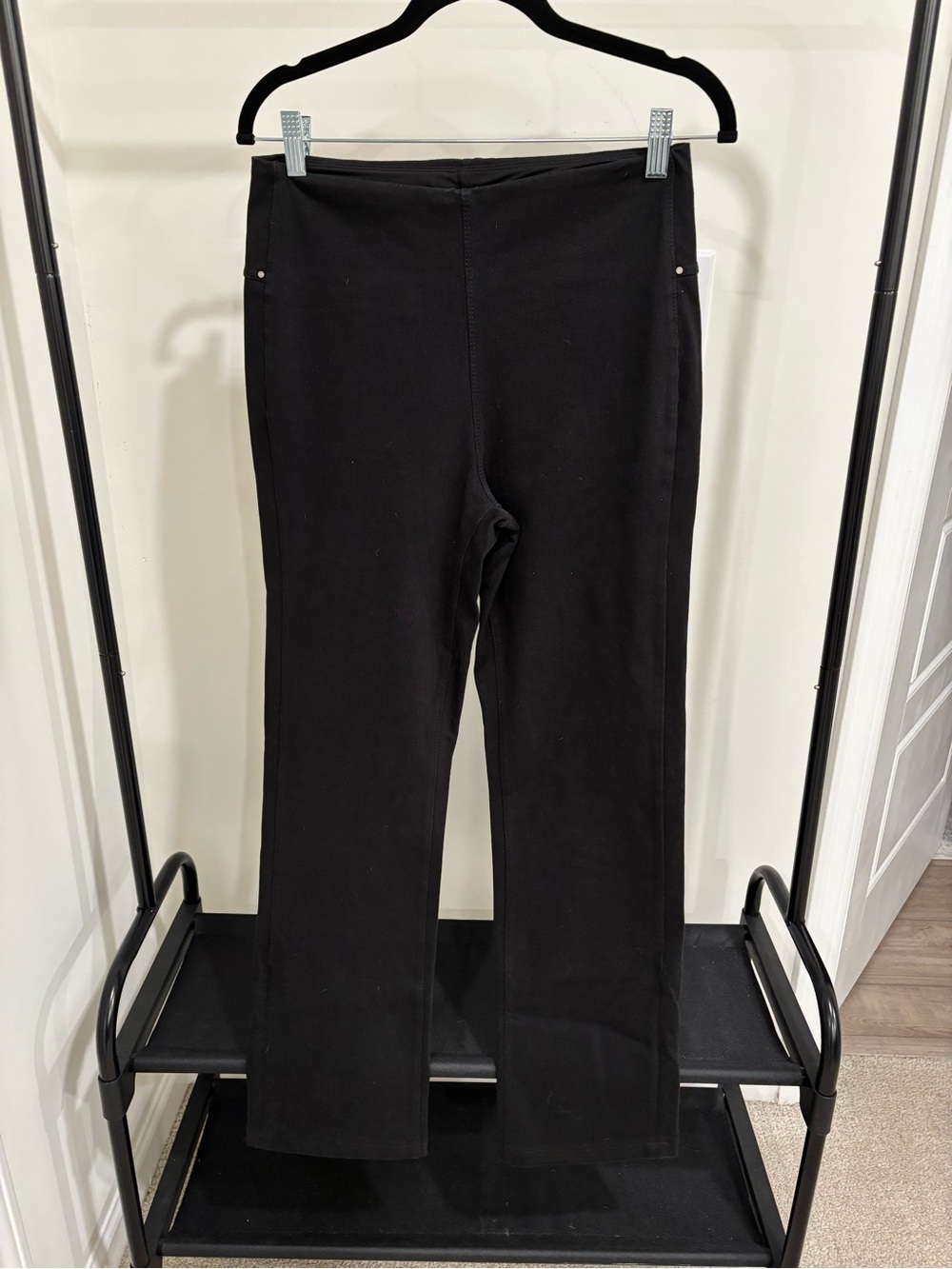 Lysse Black Pull-On Straight Leg Trousers